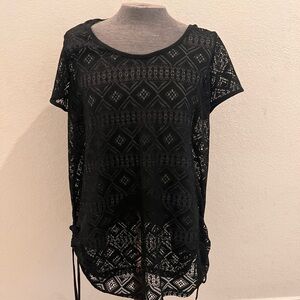 As Rose Rich Women’s Swimsuit Coverup Lace Black Size 1X